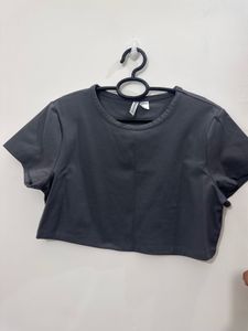 Brand New Grey H&M Crop Top, L Size