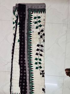 Cream Saree with Floral Print