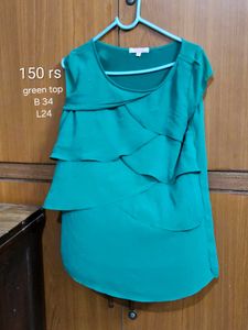 Green Layered Women's Top