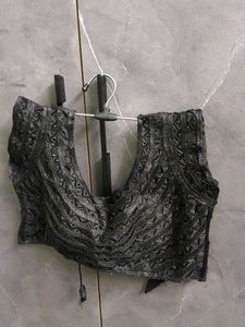 Embellished Black Ethnic Blouse