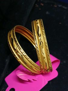 Elegant Gold Tone Bangles