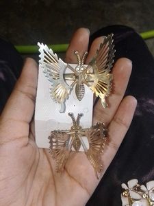 Unique Butterfly &amp; Bee Hair Clips pair of 2