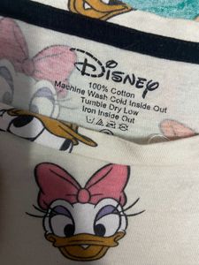 Cute  Crop Top With Printed Donald Duck