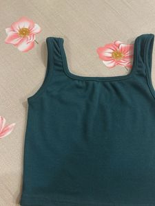 Solid Square Neck Tank Top Bust-34/36