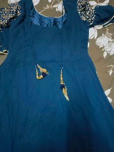 Stunning Navy Blue Embellished Gown