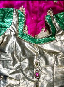 Designer Pink &amp; Gold Lehanga
