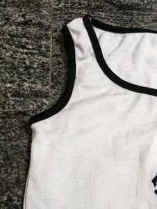 Chanel Inspired White Tank Top