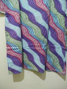 Jaipur Kurti Multicolored Diagonal Striped Kurta