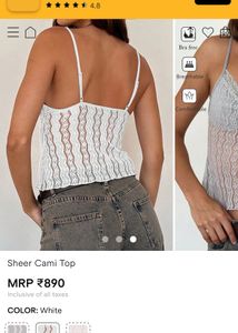 Sheer Lace Cami Top
