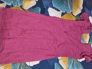 Mauve Kurta Set with Golden Embroidery