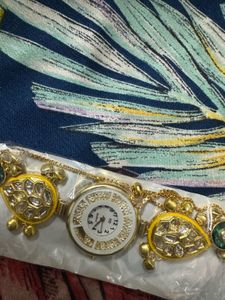 Exquisite Kundan Kada with Watch