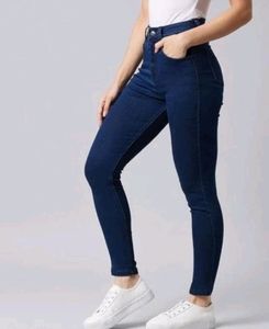 Women Skinny High Rise Blue Jeans