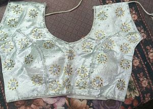 Stunning Embellished Silver Blouse