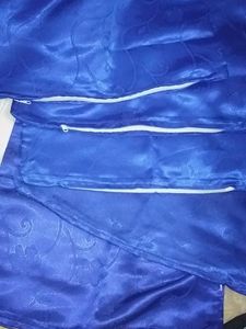 6 Cushion Covers Satin Blue