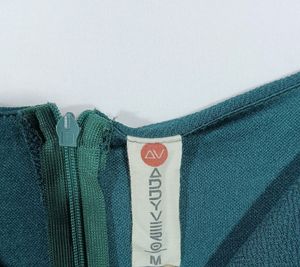 Sea Green Plain Casual Dress (Women)