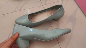 Stylish Light Blue Block Heels