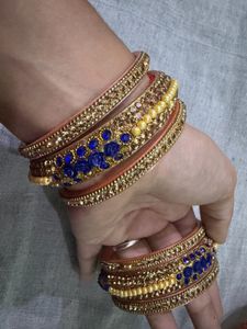 Exquisite Embellished Bangle Set