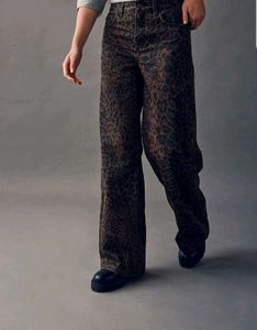 Bershka New cheetah print denim Jeans.
