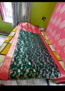 Elegant Green Brocade jal katan Saree