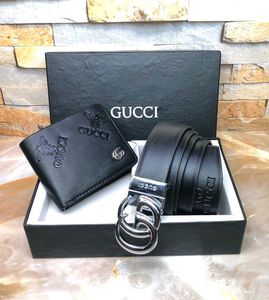 Gucci Belt Wallet Combo Set