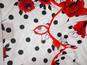 Cute Polka Dot &amp; Floral Nightdress