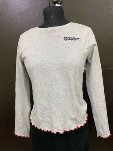 Tommy Hilfiger Ribbed Long Sleeve Crop Top
