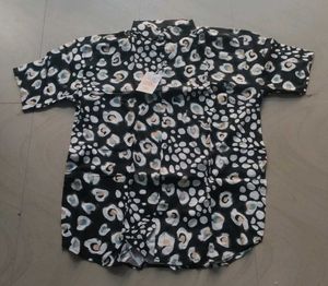 Animal Print Button-Up Shirt