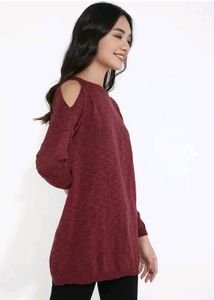 🍷Wine Long sleeve Knit tee