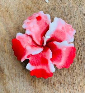 2 Hibiscus Flower Candle