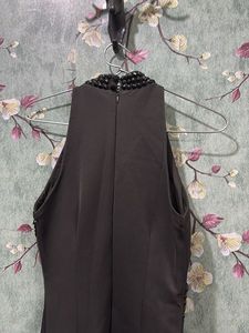 Stunning Black Embellished Halter Neck Dress