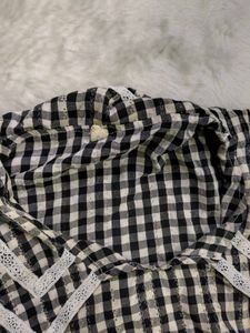 Gingham Puff Sleeve Mini Dress