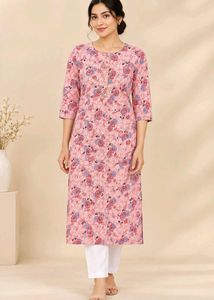 Pink Floral Kurta
