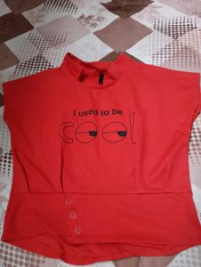 Red 'I Used to Be Cool' Graphic Tee