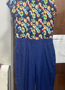Colorful Geometric Print Jumpsuit