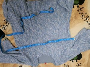 Beautiful Blue Crush Fabric Crop Top In Xl Size