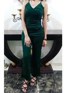 green long jumpsuit
