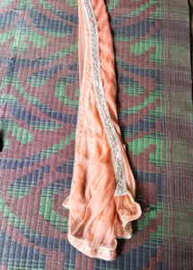 Peach Anarkali Kurta Set with Dupatta