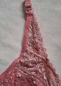 Lace Trimmed peach Bra