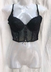 I. Black Lace Corset Top