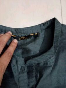 Charcoal colour Kurta with pockets