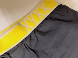 XYXX Men's charcoal Boxers with Yellow Waistband