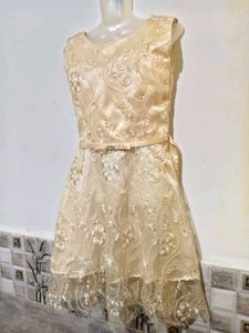 Elegant Lace Overlay Midi Dress