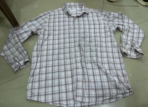 Classic White Plaid Long Sleeve Shirt