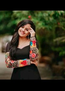 Embroidered Black Gown