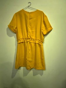Stylish Yellow A-line Dress