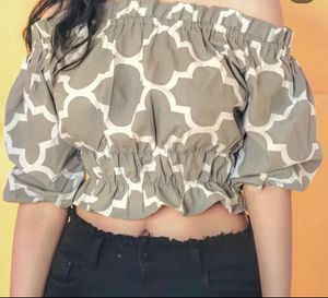 Moroccon Crop Balloon top