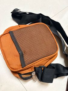 Orange Bag with Mesh Pocket