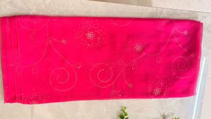 Stunning Pink Embellished Saree