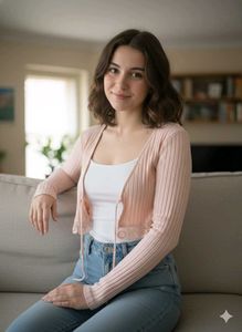 Pink Knit Cardigan