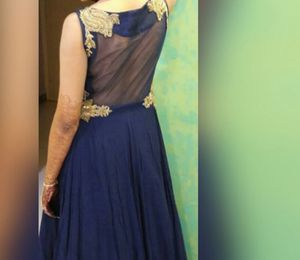 Elegant Navy Blue Gown..